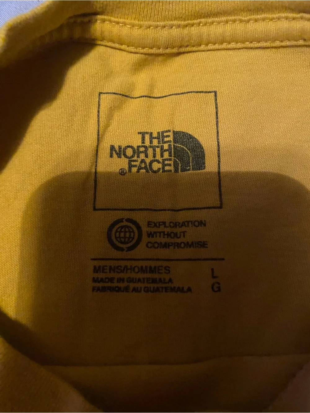 The North Face Men's Short Sleeve Logo Tee - Mustard Yellow and Gray